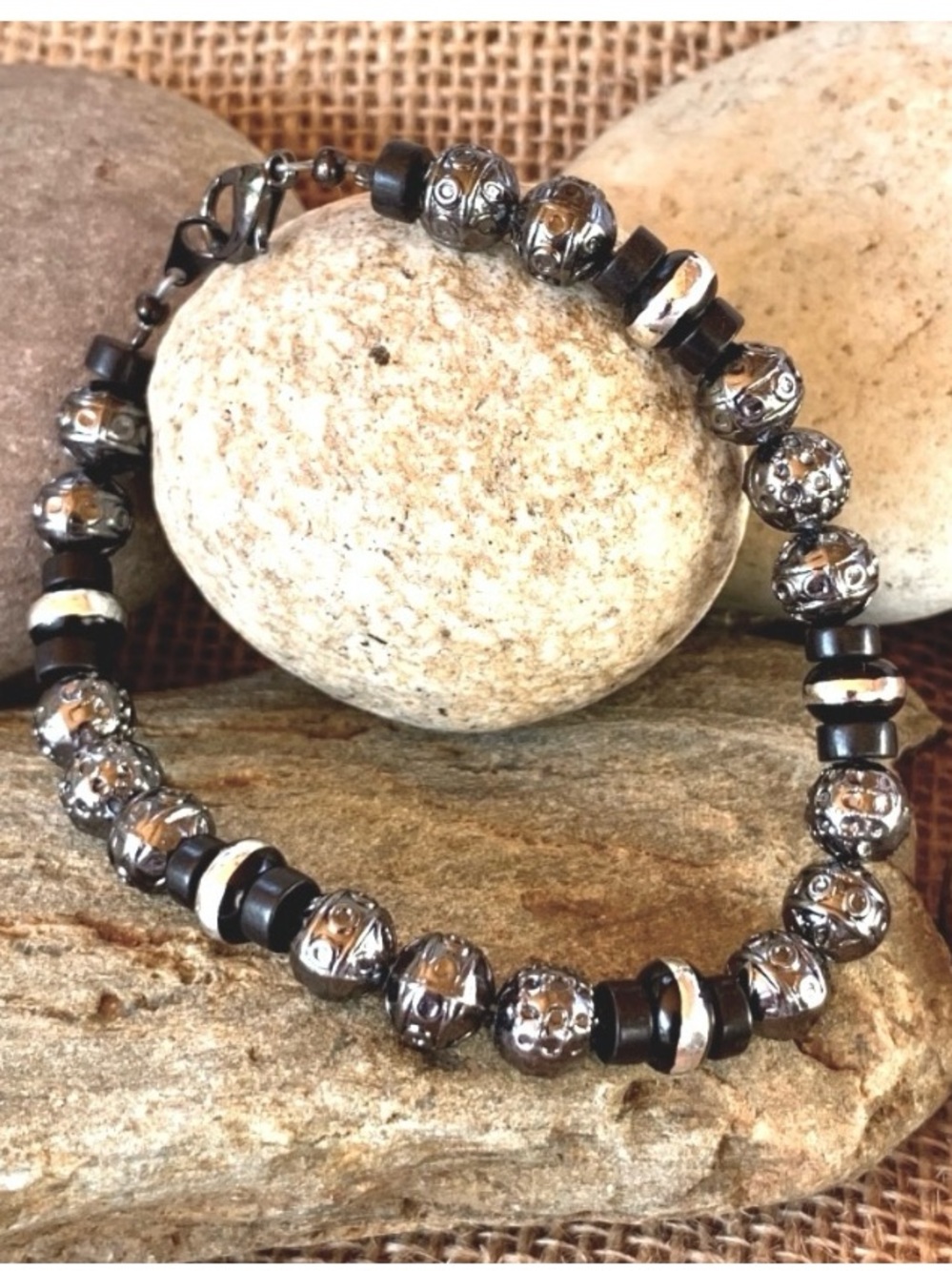 Titanium & Onyx Bracelet